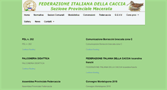 Desktop Screenshot of federcacciamacerata.com